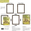 Abtgt 18x24 Brown Canvas Floating Frame with 0.9" Deep, 12 Velcro Strips, 4 Sawtooth Hooks, Vertical/Horizontal Wall Art for Canvas Paintings, Prints, Oil Paintings, Diamond Decor, 1 Pack