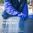 LANON 26" Elbow Length PVC Chemical Resistant Gloves, Heavy-Duty Long Rubber Gloves, Acid, Alkali & Oil Protection, Large