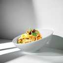 Yesland 2 Pack Porcelain Angled Serving Bowls - 26 oz White Salad Bowls - Ceramic Pasta Bowls for Cereal, Soup, Salad, Rice, Prep