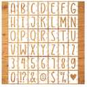 5 Inch Letter Stencils Kit, 42Pcs Reusable Numbers Symbol Craft Stencils Alphabet Interlocking Stencil for Wood, Wall, Fabric, Rock, Chalkboard, Signage and DIY Art Projects