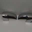 Rearview Mirror Cover Cap Chrome/Black Replace Compatible with Dodge Ram 1500 2500 3500 HD 2013-2018 Style(Chrome)