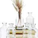 Farmlyn Creek Small Clear Vases for Centerpieces, Glass Propagation Jars for Stems, Flower Buds, Apothecary Style Home Decor (2.8x5 in), 6-Pack