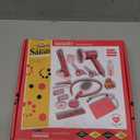 21Pcs Girls Hair Salon Toys, Beauty Salon Set with Pretend Play Hair Salon Stylist Toy Kit with Barber Apron, Hair Dryer, Mirror, Scissors and Styling Accessories