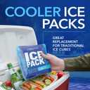 Rapid Performance Reusable Ice Packs for Coolers or Lunch Box | 4 Pack | Cold for Up to 12 Hours | Ice Packs for Cooler, Long Lasting for Camping, Beach