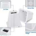 ANNKUT 6 Inch Heavy Duty Bed Risers, Furniture Risers for Desk, Chair, Table or Sofa, Couch Lift Risers, Supports up to 2200 lbs per Leg(4 Pack White)