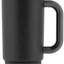 Ello Port 30oz Tumbler with Carry Loop & Integrated Handle | Vacuum Insulated Stainless Steel Reusable Water Bottle Travel Mug | Leak Proof Lid | Flexible Straw | BPA-Free | Dishwasher Safe | Black