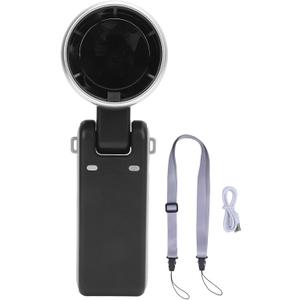 Heayzoki Portable Handheld Turbo Fan, 5 Gear 180 Degree Adjustable Mini Personal Hand Fan, HD Digital Display, Built in 3600mAh Battery, Ideal for Travel, Outdoor Adventures (Dark Gray)