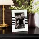 Handicrafts Home White Picture Frame, Handmade Resin Inlay 4x6 Black & White Photo Frame for Christmas Decor & Holiday giftings, Decorative Frames for Farmhouse Home Decor, Wall & Tabletop Decor