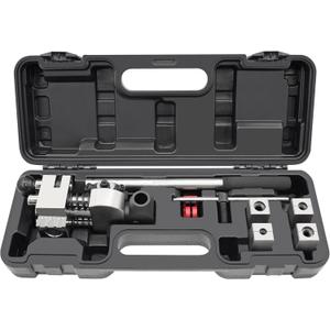 Brake Line Flaring Tool Kit, 45 Degree Single, Double and Bubble Flares, Brake Line and Tubing Flaring Tool for 3/16", 1/4", 5/16", 3/8" and 4.75mm Diameter Lines, Brake Flaring Tools