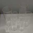 48 Pack Glass Cylinder Vases 4,6,8,10 Inch Tall Clear Flower Vase Hurricane Floating Candle Holder for Table Centerpiece Wedding Home Decor