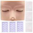 Lash Extension Practice Kit, Eyelash Extension Training Kit for Beginners, Professional Eyelash Mannequin Head Set with Practice Lashes Lash Supplies