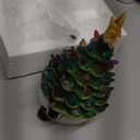 XPSCOCO Ceramic Gnome Christmas Tree, Christmas Decor Indoor with 54 Multi-Colored Lights, Pre-Light Hand-Painted Hoilday Tree with 5-Pointed Star for Tabletop Decorative Xmas Decorations