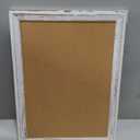 DOLLAR BOSS White Cork Board for Wall - 24 X 18 Inches, Rustic Wooden Frame Bulletin Board, Decorative Hanging Pin Board for Office & Home Decor