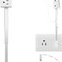 Electrical Outlet Extender, USB-A,USB-C,and 2 AC Outlets,Access Hard-to-Reach Outlets,Use Behind Couches, Rotates 180, Use Behind Couches, Nightstands, Desks (1)