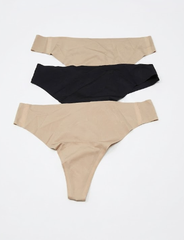 Emrin Seamless Women Underwear Thongs Set Of 3 Premium Lingerie, L