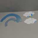 Cutora Acrylic Iridescent Earring Holder, Organizer Stand for Ear Studs, 3-Tier Rainbow Small Stud Earrings Display Rack Jewelry Storage Display Stand Showcase for Girls Women 14.4" W x 6.3" H