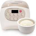 Joydeem Mini Ceramic Rice Cooker, 2.5 Cups Uncooked Rice Cookers with Pure Ceramic Inner Pot, Healthy & PFOA Free, 1.2L/1.3 qt, DFB-C120
