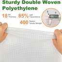 18 Mil Greenhouse Cover, 20x26FT Clear Tarps Heavy Duty Waterproof, Clear White 20' x 26'