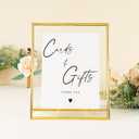 Calculs Cards and Gifts Table Decor 10x8 Inches Floating Picture Frame Wedding Signs Cardbox Decorative Accessories (Gold)