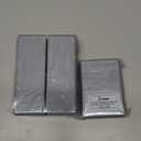 FYY 2 Pcs Daily Pill Organizer, 7 Compartments Portable Pill Case Travel Pill Organizer,[Folding Design] Pill Box for Purse Pocket to Hold Vitamins,Cod Liver Oil,Supplements and Medication-Grey (Large (1 Piece), Small (1 Piece))