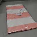 Kesfey 3 Packs Pink and White Vertical Striped Tablecloth 54 x 108 Inch Pink Stripe Table Cloths Disposable Plastic Stripe Table Covers Waterproof Pink Striped Picnic Table Cover for Birthday Party