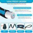 100FT Non-Expandable Garden Hose, Flexible Water Hose with Spray Nozzle, Kink-Resistant, Leakproof 3/4" Brass Connectors, Lightweight & Portable Water Pipe for Yard, Lawn Outdoor