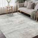 BEIMO Area Rugs 8x10 for Living Room Bedroom, Modern Abstract Machine Washable Rug, Large Soft Low Pile Floor Carpet with Non Slip Backing for Dining Room, Light Grey/Beige