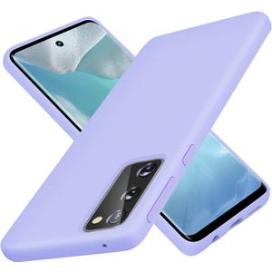 Liquid Silicone Case Compatible with Galaxy S20 FE 5G, Gel Rubber Full Body Protection Shockproof Cover for Galaxy S20 FE 6.5 inch 2020 [Lilac Purple]