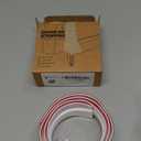 Garage Door Weather Stripping, 40FT White Garage Door Side and Top Seal Trim, Universal Adhesive Backed Garage Door Rubber Seal Strip Replacement with Nails