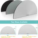 Changshade Arch Window Shades Blackout,Half Moon(Radius: 24") Blackout Pleated Window Shades, Half Circle No Drill Cellular Shades for Windows, Easy Cut and Install
