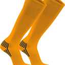 2 x Franklin Sports Youth Baseball + Softball Socks - Baseball + Softball Knee Socks for Kids - Boys + Girls Tall Sports Socks (Orange) Large