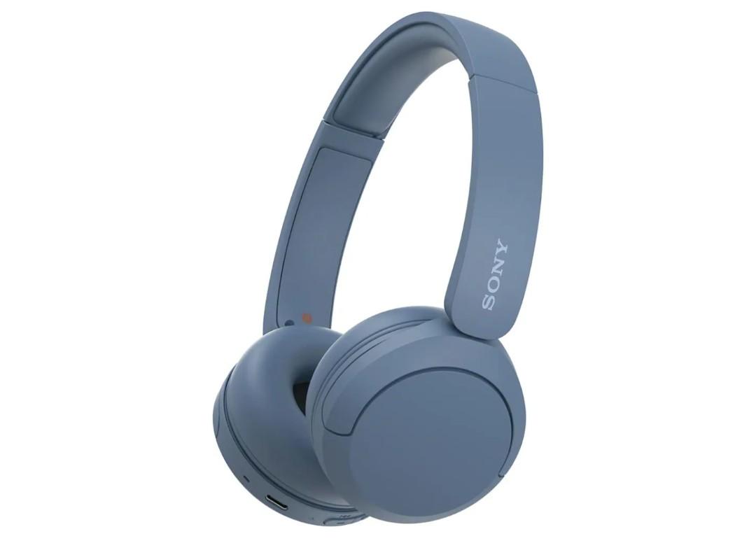 Sony WH-CH520 Wireless Headphones Bluetooth On-Ear Headset with Microphone and up to 50 Hours Battery Life with Quick Charging, Blue