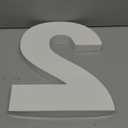 Mifoci 13.7" Cardboard Number for Charcuterie Photo Booth Props Birthday Party Anniversary Fillable Paper Mache Cupcake Chocolate Candy(Number 2,White)