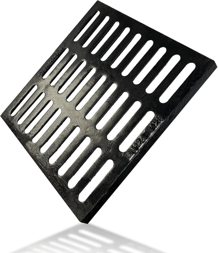 23.6x23.6 Drain Grate, B125 Class Sewer Grate, Weather-Resistant Outdoor Drain Cover, Heavy Duty Channel Grate, Silver Square Drainage Grate 23.6 * 23.6 * 1.2in60 * 60 * 3CM
