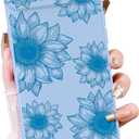 OOK Floral Case for iPhone Air Case Cute Sunflower Floral Blooms Design Soft TPU Shockproof Protective for Women Girls Slim Phone Cover - Blue Flower