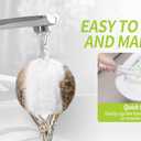 Toilet Brush and Holder Set, Toilet Bowl Cleaner Brush White, Scrubber Brush for Bathroom, Rv, Bathtub, Litter Box, Waste Bin