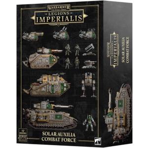 LEGIONS IMPERIALIS: Solar Auxilia Combat Force  157 Multi-Part Epic Scale Miniatures, 67-Model Army Kit with Vehicle Transfer Sheets and Bases