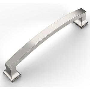 Amerdeco 10 Pack Brushed Satin Nickel 5 Inch(128mm) Hole Centers Kitchen Cabinet Pulls Cabinet Hardware Kitchen Handles for Cabinets Cupboard Handles Drawer Pulls ZH0009BSN