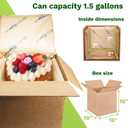 IDL Packaging 10" x 10" x 10" Insulated Shipping Box, 1.5-Gallon Capacity, Pack of 1 - Includes EcoMax Thermal-Paper Liners, Absorb Condensation - For Frozen Food, Meat, or Fish