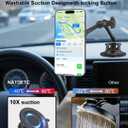 2 x Heavy Duty Magnetic Tablet Mount for Truck Dashboard Windshield, Long Arm Suction Cup Car Mount for iPad Pro Air Mini 411'', MagSafe Holder for SUV Van Pickup iPhone 16/15 Galaxy