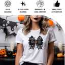 2 x Halloween Bow Iron on Transfers - 20 Sheets DTF Ready to Press Heat Patches Vinyl Designs Ghost Pumpkin Stickers Decals for Girl Women T Shirts Clothes Hoodies DIY Crafts Applique Decoration