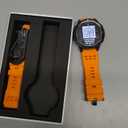 Military Smart Watches Built-in GPS, 170+ Sport Modes for Men with Flashlight, Smartwatch for Android Phones and iPhone, 1.43" AMOLED Screen Bluetooth Call Compass Altimeter (Black & Orange (2 Bands))