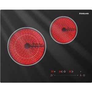 GASLAND 21 Inch Electric Cooktop for Apartment, ETL Certificated 2 Burners, 3700W Built-in Radiant Stove Top With 16 Power Levels, 240V Ceramic Stovetop, Slide Touch Control