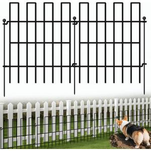 Animal Barrier Fence, 25 Panels Garden Fence Animal Barrier, 27 ft(L)17 in(H), No Dig Fences for Dogs and Rabbits, Rustproof Metal Garden Fencing, Under Fences Border Barrier for Outdoor, Yard, Patio