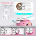 Pottery Wheel Pottery Forming Machine 25CM 350W Electric Pottery Wheel with Foot Pedal DIY Clay Tool Ceramic Machine Work Clay Art Craft (Pink)