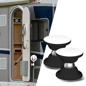 ESUDNT RV Magnetic Door Catch RV Door Holder Catches for RV Baggage Door, Camper, Trailer (Black, 2 Pack)