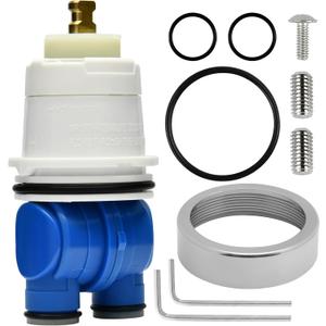 RP19804 Shower Cartridge Replacement for Delta 1300/1400 Series Single-Handle Tub and Shower Faucets and Monitor Valve (19932007), with RP22734 Bonnet Nut, Pressure-Balancing Valve Core