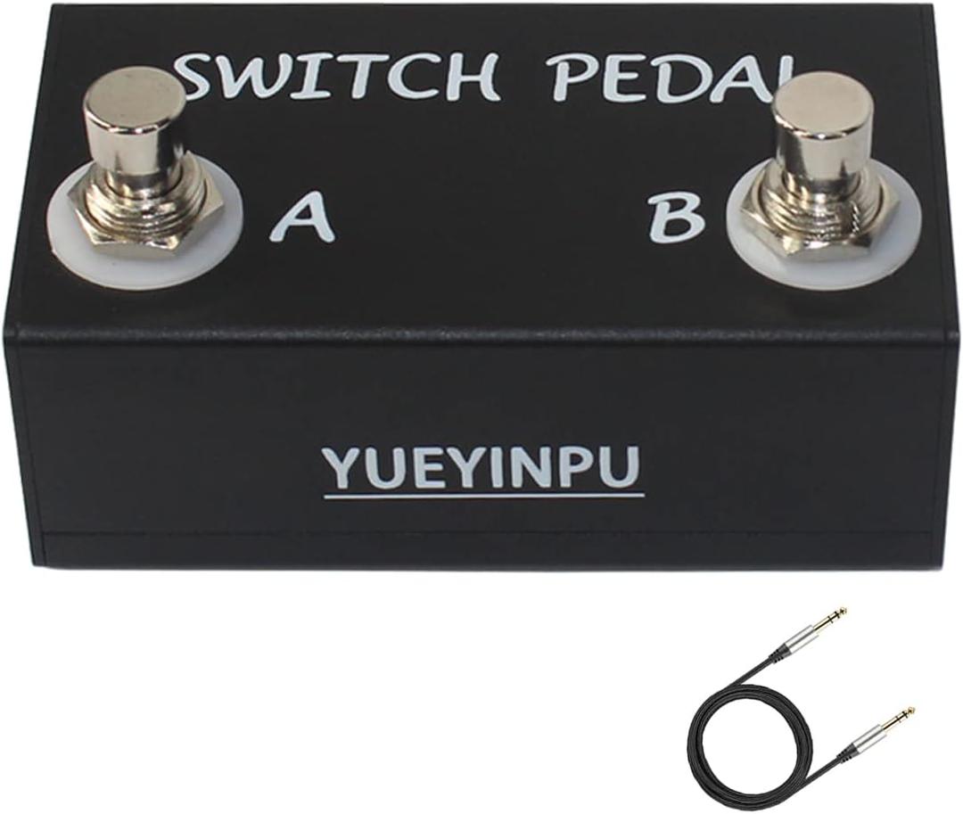 Dual Switch Pedal Momentary for Guitar Effect Pedal With TRS Cable (Unlatch Dual Switch)