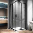 Corner Shower Door 36"x36", 1/4" Tempered Glass