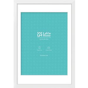 LaVie Home 20 x 30 Poster Frame White, Display Pictures 18x24 with Mat or 20x30 Without Mat, Stable and Sturdy Picture Frame and Polished Plexiglass, Horizontal and Vertical Format of The Wall1 Pack